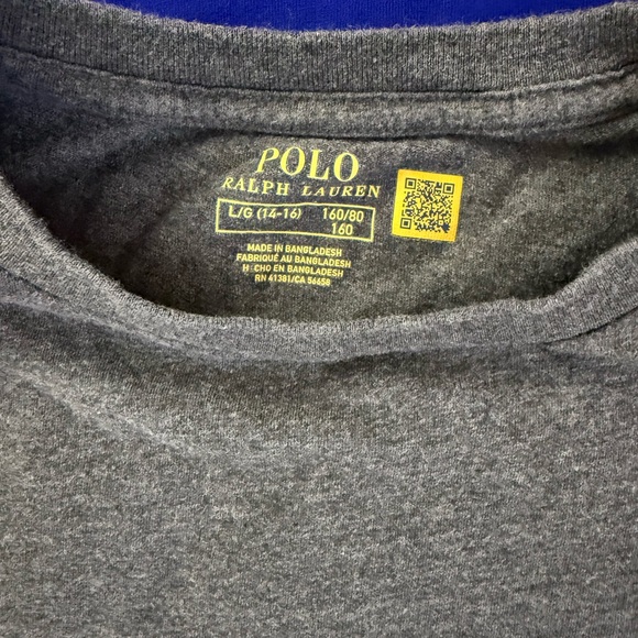 Ralph Lauren Blue & Gray Long Sleeve Tees - Picture 4 of 8